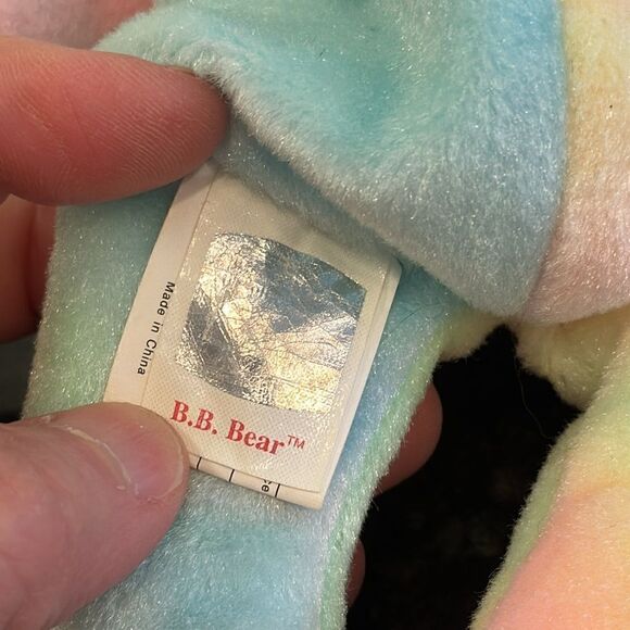 Ty "B.B. Bear" the Birthday Bear Beanie Baby, Vintage, Rare and Retired - Picture 8 of 11